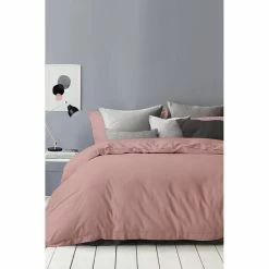 Gainsborough Harper Cotton Waffle Quilt Cover Set Single Bed Blush Single