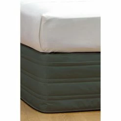 Linen House Cotton Quilted Valance Single Bed Charcoal Single