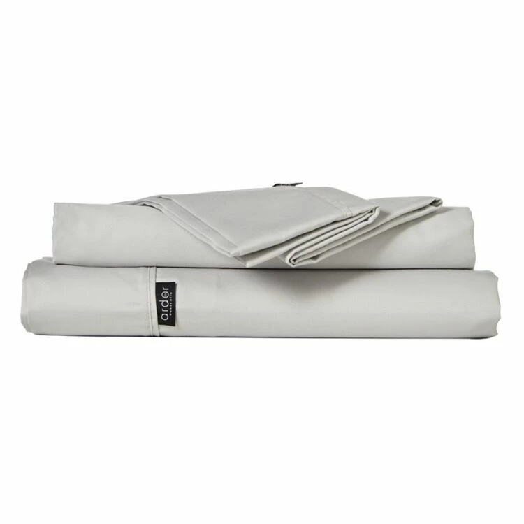 Ardor 1500 Thread Count Cotton Rich Sheet Set Queen Bed Silver Queen 4 Ardor 1500 Thread Count Cotton Rich Sheet Set Queen Bed Silver Queen - Image 2
