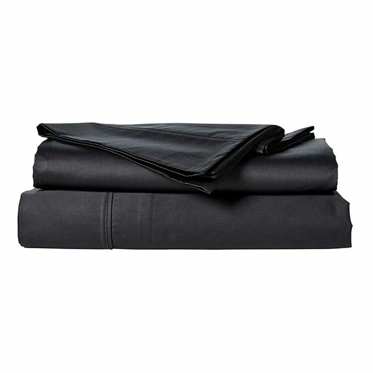 Dri Glo 400 Thread Count Cotton Sateen Sheet Set Double Bed Charcoal Double 4 Dri Glo 400 Thread Count Cotton Sateen Sheet Set Double Bed Charcoal Double - Image 2