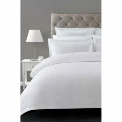 Elysian Dorchester Jacquard Quilt Cover Set White Super King