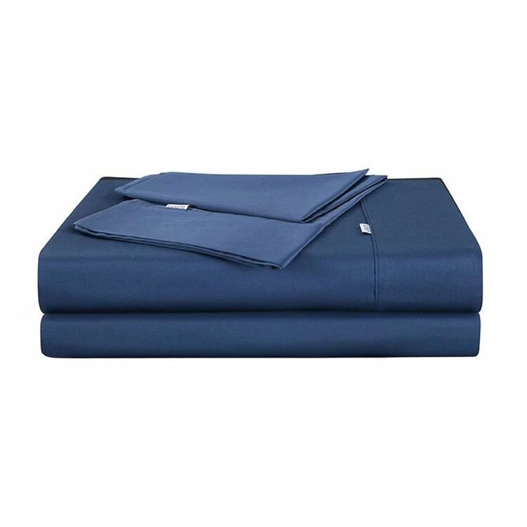 Soren 360 Thread Count Cotton Sateen Sheet Set King Single Bed Chambray King Single 4 Soren 360 Thread Count Cotton Sateen Sheet Set King Single Bed Chambray King Single - Image 2