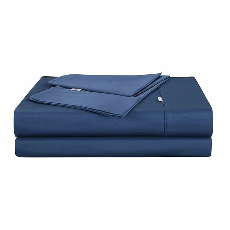 Soren 360 Thread Count Cotton Sateen Sheet Set Queen Bed Chambray Queen 3 Soren 360 Thread Count Cotton Sateen Sheet Set Queen Bed Chambray Queen