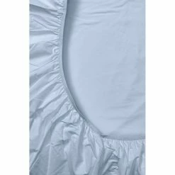 Linen House 300 Thread Count Cotton Fitted Sheet Queen Bed Blue Queen
