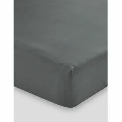 Linen House 300 Thread Count 50cm Fitted Sheet King Bed Charcoal King