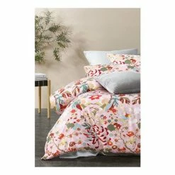 Big Sleep Florent Printed Microfibre Quilt Cover Set Queen Bed Pink Queen