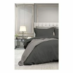 Ardor Florence Waffle Quilt Cover Set Queen Bed Charcoal Queen