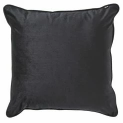 Jane Lamerton Home Genoa Velvet Piping Cushion Black 50 X 50 Cm 5 Jane Lamerton Home Genoa Velvet Piping Cushion Black 50 X 50 Cm -Bed Linen Sales Store 608518 C 0001 00