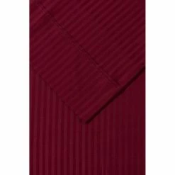 Phase 2 1200 Thread Count Jacquard Stripe Cotton Rich Sheet Set Queen Bed Burgundy Queen