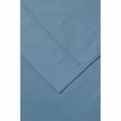 Dri Glo 400 Thread Count Cotton Sateen Sheet Set Queen Bed Blue Fog Queen
