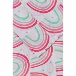 Happy Kids Rainbow Printed Microfibre Sheet Set Double Bed Double