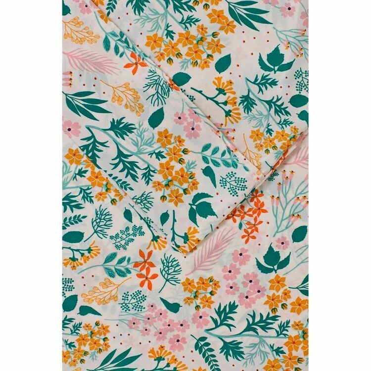 Happy Kids Floral Printed Microfibre Sheet Set Double Bed Double 3 Happy Kids Floral Printed Microfibre Sheet Set Double Bed Double