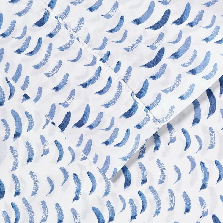 Happy Kids Brushstroke Printed Microfibre Sheet Set Single Bed Single 4 Happy Kids Brushstroke Printed Microfibre Sheet Set Single Bed Single - Image 2