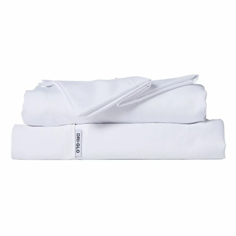 Dri Glo Bamboo Cotton Sheet Set Queen Bed White Queen 4 Dri Glo Bamboo Cotton Sheet Set Queen Bed White Queen - Image 2