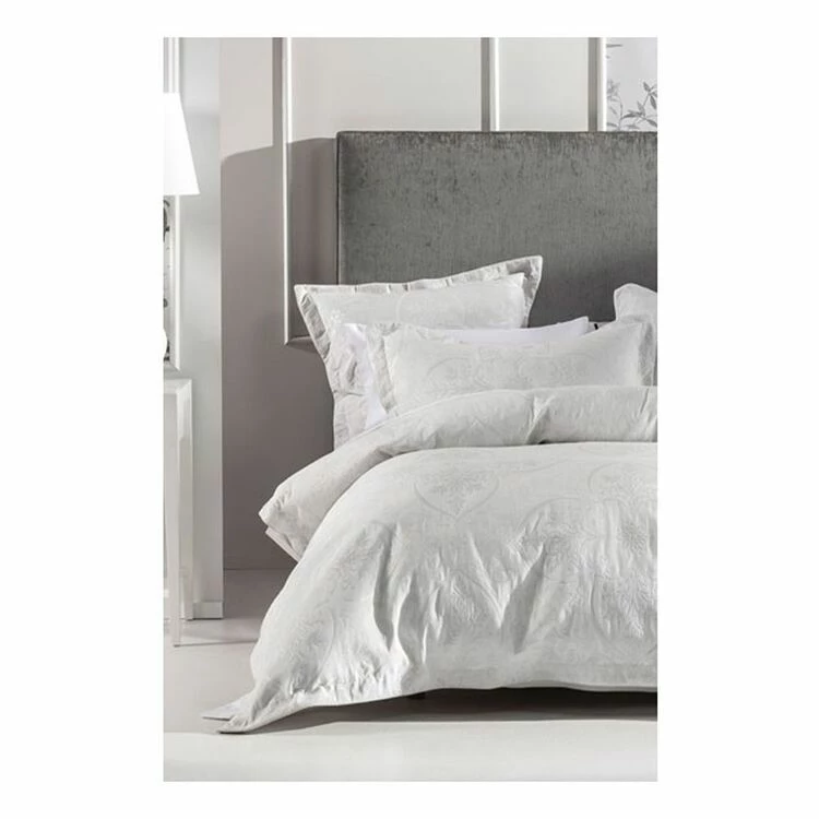 Grace By Linenhouse Linen House Mandana Quilt Cover Set Queen Bed Silver Queen 5 Grace By Linenhouse Linen House Mandana Quilt Cover Set Queen Bed Silver Queen - Image 3