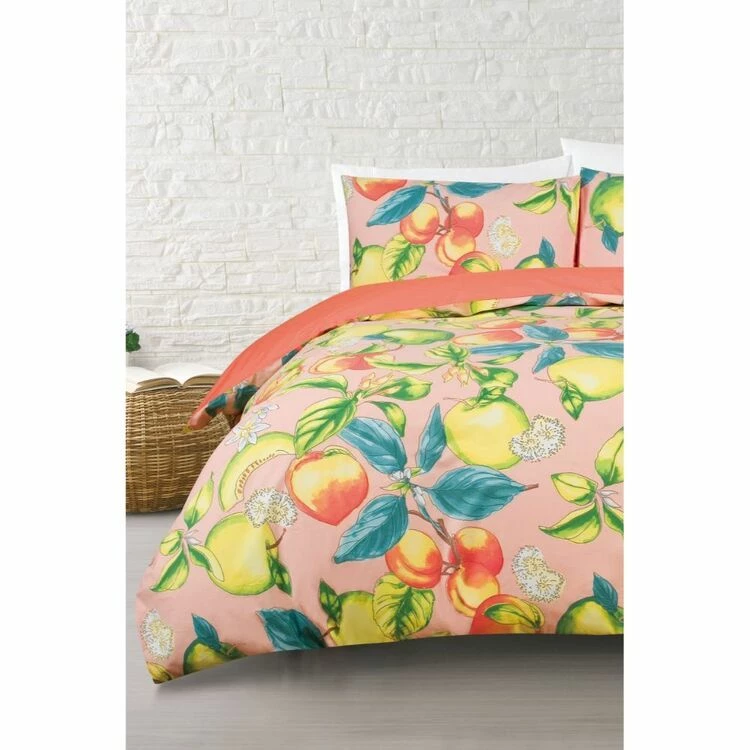 Mozi Apple Orchard 300 Thread Count Cotton Quilt Cover Set Double Bed Double 4 Mozi Apple Orchard 300 Thread Count Cotton Quilt Cover Set Double Bed Double - Image 2