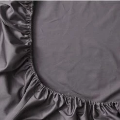 Elysian 500 Thread Count Egyptian Cotton Fitted Sheet King Single Bed Charcoal King Single