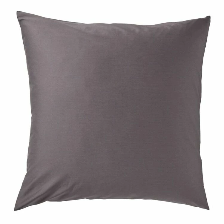 Elysian 500 Thread Count Egyptian Cotton Euro Pillowcase Pair Charcoal European 4 Elysian 500 Thread Count Egyptian Cotton Euro Pillowcase Pair Charcoal European - Image 2