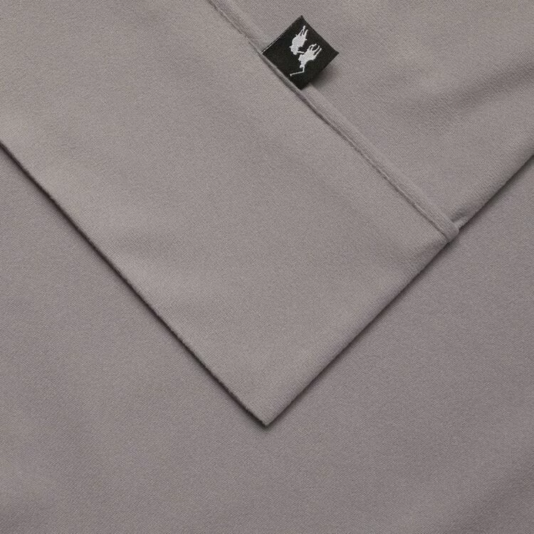 Polo Plain Dyed Micro Flannel Sheet Set King Bed Charcoal King 3 Polo Plain Dyed Micro Flannel Sheet Set King Bed Charcoal King