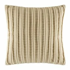 Kas Casita Pleated Velvet Cushion 50x50cm Ivory 50 X 50 Cm