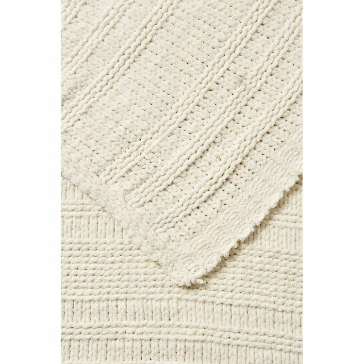 Shaynna Blaze Cottesloe 130x170cm Chenille Throw Cream 3 Shaynna Blaze Cottesloe 130x170cm Chenille Throw Cream