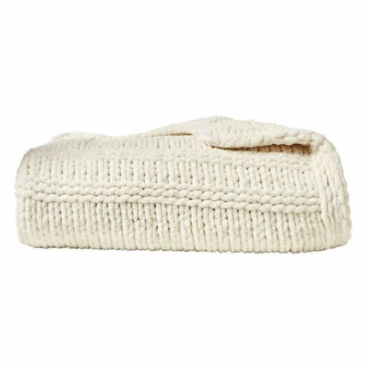 Shaynna Blaze Cottesloe 130x170cm Chenille Throw Cream 4 Shaynna Blaze Cottesloe 130x170cm Chenille Throw Cream - Image 2