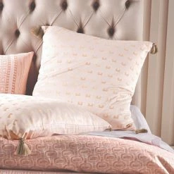 Linen House Cinzia European Pillowcase 65x65cm Brandy European