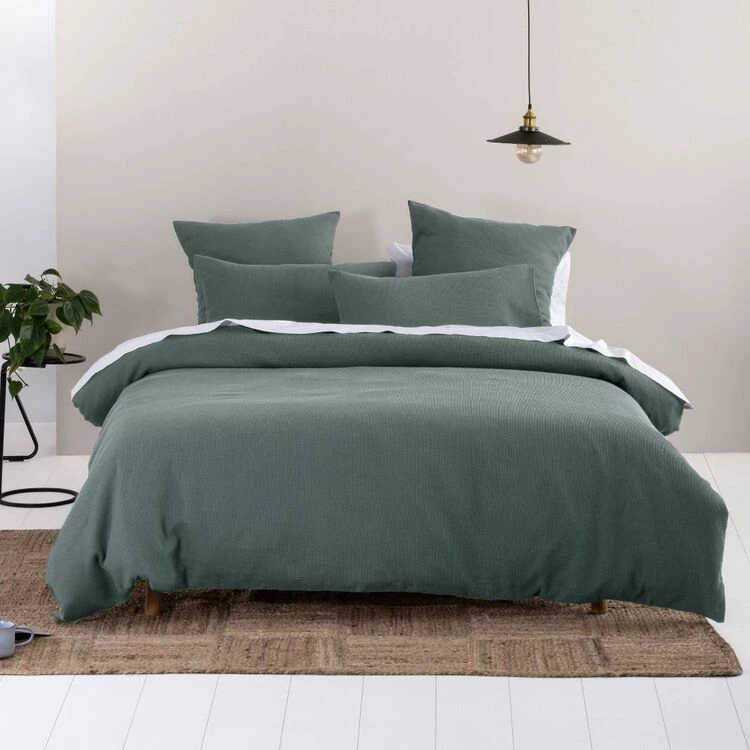 Linen House Providence Waffle Quilt Cover Set Queen Bed Petrol Queen 3 Linen House Providence Waffle Quilt Cover Set Queen Bed Petrol Queen