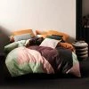 Linen House Ettie Cotton Quilt Cover Set Queen Bed Espresso Queen