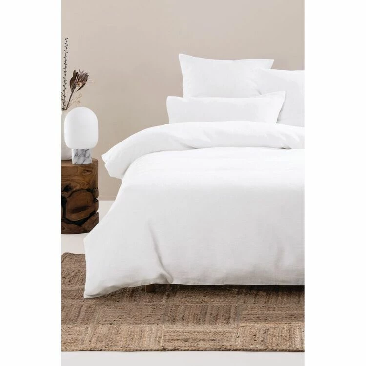 Linen House Providence Waffle Quilt Cover Set King Bed White King 3 Linen House Providence Waffle Quilt Cover Set King Bed White King