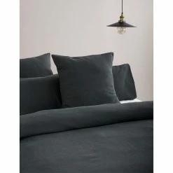 Linen House Providence Waffle 65x65cm European Pillowcase Charcoal European