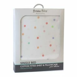 Bubba Blue Rainbow Dreams 225 Thread Count Cotton 2 Piece Combo Sheet Set Single Bed Single