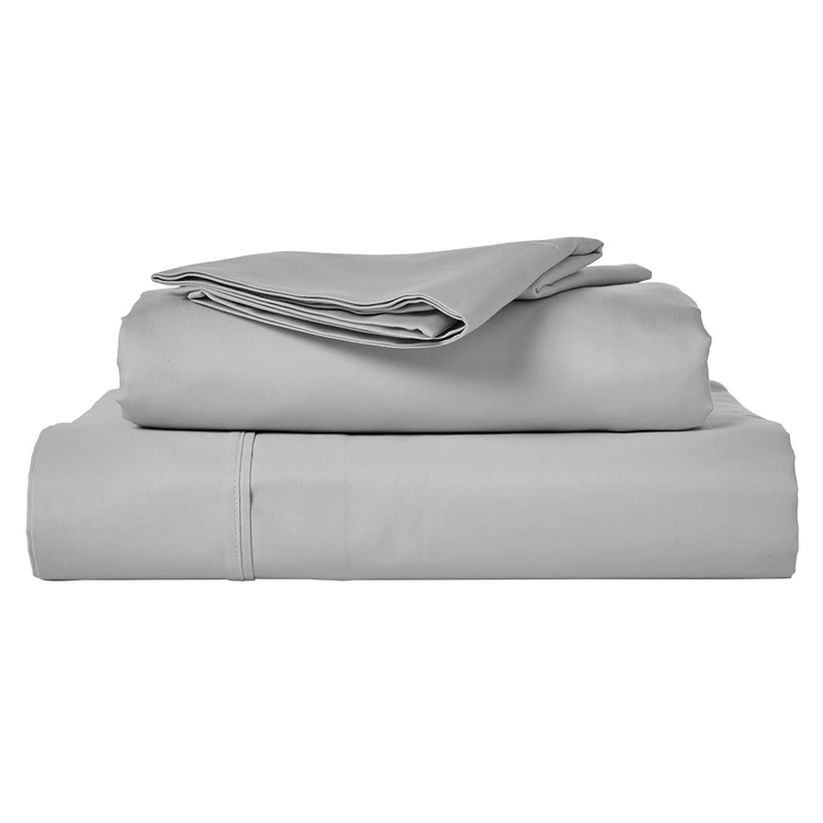 Phase 2 1200 Thread Count Cool Finish Cotton Rich Sheet Set King Bed Light Grey King 4 Phase 2 1200 Thread Count Cool Finish Cotton Rich Sheet Set King Bed Light Grey King - Image 2