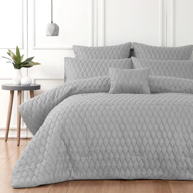 Phase 2 Kiara 6 Piece Comforter Set Queen/King Bed Silver Queen 3 Phase 2 Kiara 6 Piece Comforter Set Queen/King Bed Silver Queen