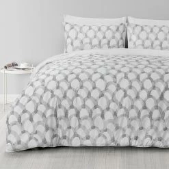 Shaynna Blaze Silvers 300 Thread Count Cotton Sateen Quilt Cover Set Queen Bed Queen
