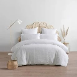 Chyka Home Moonah Cotton Jacquard Quilt Cover Set Super King Bed Super King