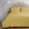 Chyka Home Celeste Cotton Linen Blend Waffle Quilt Cover Set Queen Bed Queen