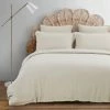 Chyka Home Cordon French Linen Quilt Cover Set Super King Bed Super King