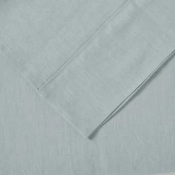 Chyka Home Cordon French Linen Combo Sheet Set Queen Bed Blue Queen