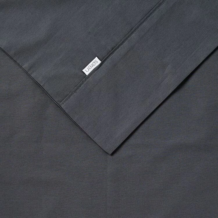 Soren 250 Thread Count Cotton Percale Combo Set Double Bed Charcoal Double 3 Soren 250 Thread Count Cotton Percale Combo Set Double Bed Charcoal Double