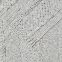 Shaynna Blaze Chelsea 130 X 170 Cm Cable Knit Acrylic Throw Grey -Bed Linen Sales Store 621859 C 0020 00 4