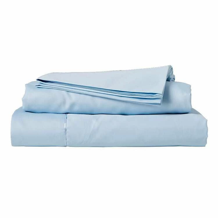 Ramesses 1800 Thread Count Cotton Rich Sheet Set Queen Bed Pearl Blue Queen 4 Ramesses 1800 Thread Count Cotton Rich Sheet Set Queen Bed Pearl Blue Queen - Image 2