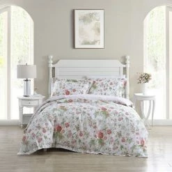 Laura Ashley Breezy Floral 250 Thread Count Cotton Quilt Cover Set Double Bed Double