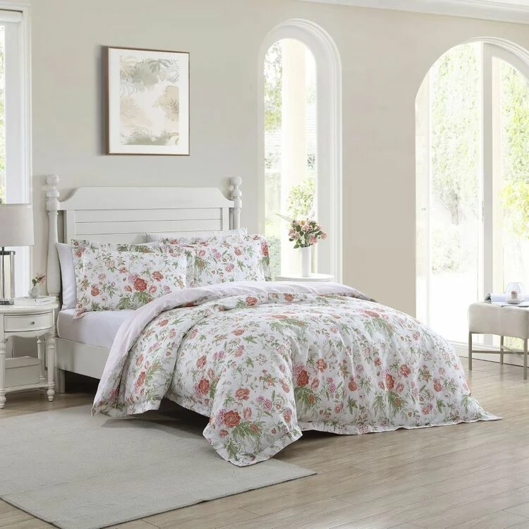 Laura Ashley Breezy Floral 250 Thread Count Cotton Quilt Cover Set King Bed King 3 Laura Ashley Breezy Floral 250 Thread Count Cotton Quilt Cover Set King Bed King