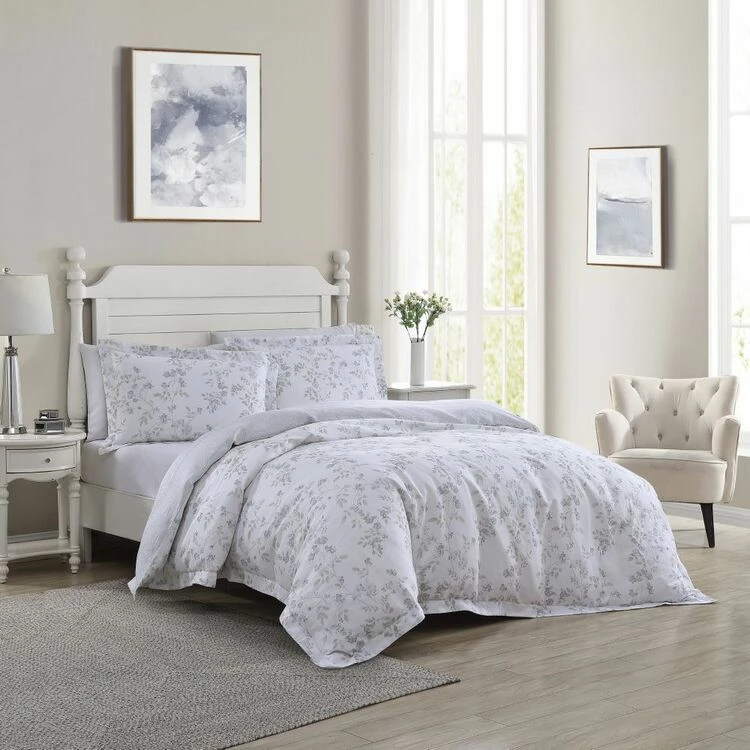 Laura Ashley Fawna 250 Thread Count Cotton Quilt Cover Set Queen Bed Queen 3 Laura Ashley Fawna 250 Thread Count Cotton Quilt Cover Set Queen Bed Queen