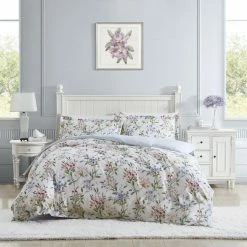 Laura Ashley Meadow Breeze 250 Thread Count Cotton Quilt Cover Set Double Bed Double