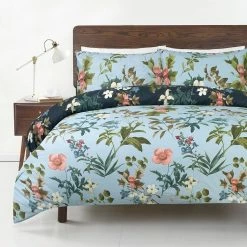 Soren Flor 250 Thread Count Cotton Sateen Quilt Cover Set Queen Bed Queen