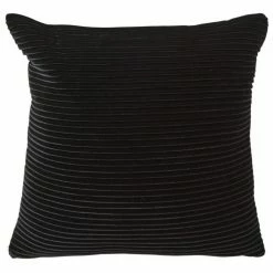 Elysian Velvet Pleat Cushion 50x50cm Black 50 X 50 Cm 5 Elysian Velvet Pleat Cushion 50x50cm Black 50 X 50 Cm -Bed Linen Sales Store 624683 C 0001 00