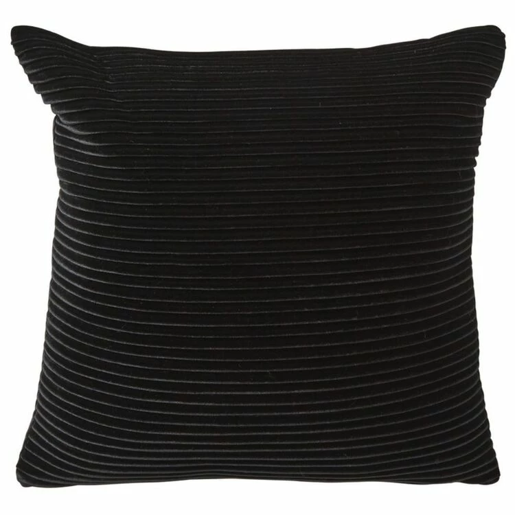 Elysian Velvet Pleat Cushion 50x50cm Black 50 X 50 Cm 4 Elysian Velvet Pleat Cushion 50x50cm Black 50 X 50 Cm - Image 2
