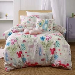 Happy Kids Woodland Park Glow In The Dark Quilt Cover Set Double Bed Multicoloured Double